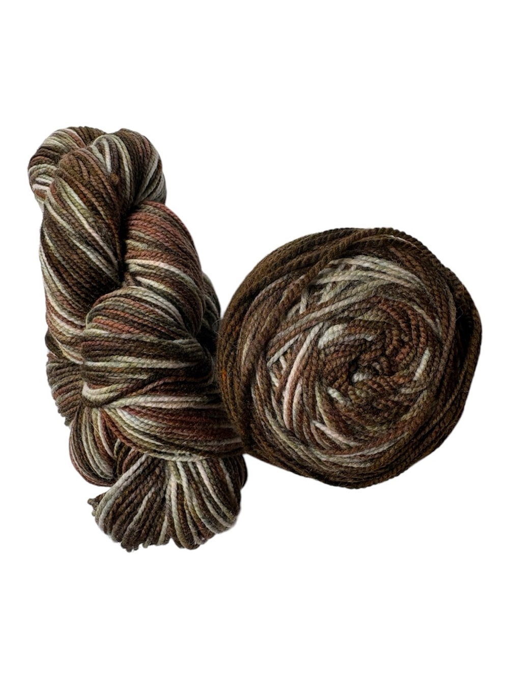 SW Wool Fawn Variegated Yarn Brown, Cream,